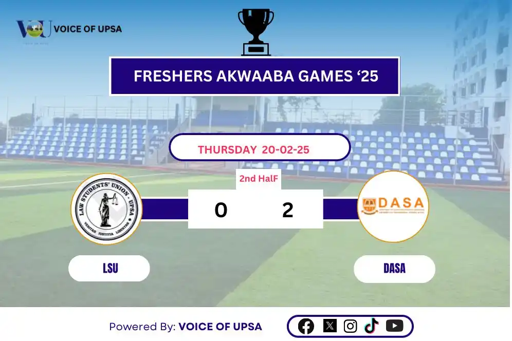 Image from VOICE_Of_UPSA : *🔴SPORT UPDATE* The Grand Finale. Another one 🤯⚽️⚽️ ⚫️LSU 0- 2 DA...