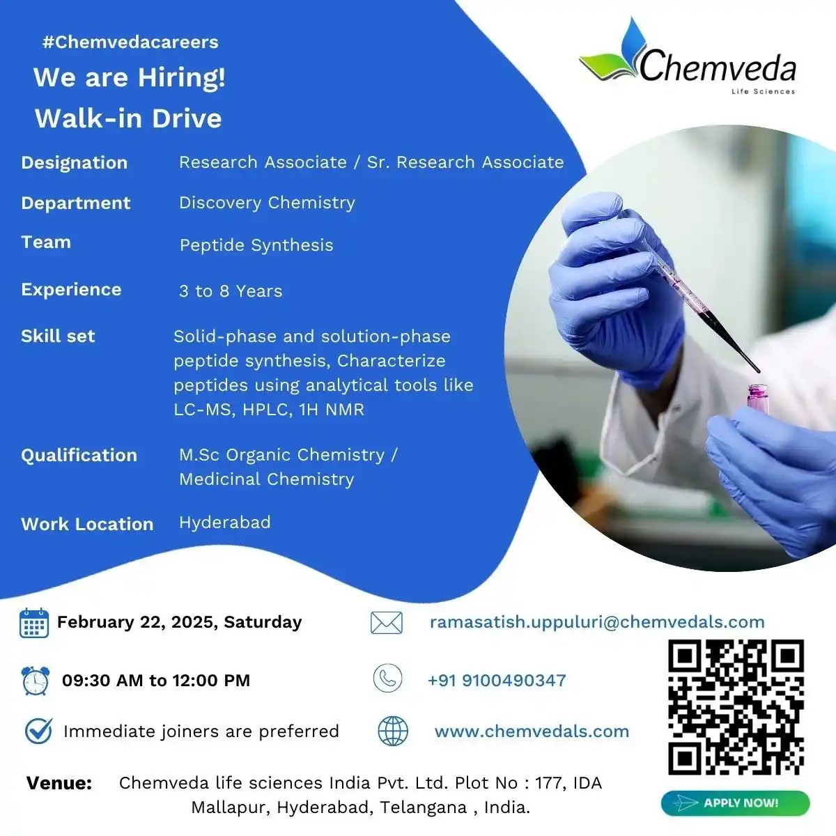 Walk-In Interview Jobs & Careers post