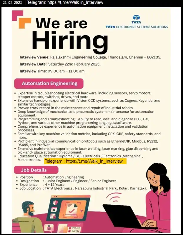 Walk-In Interview Jobs & Careers post