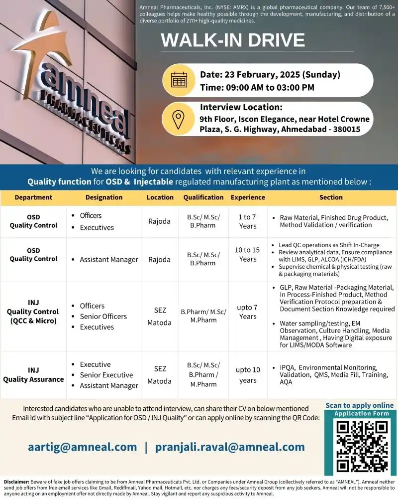 Walk-In Interview Jobs & Careers post