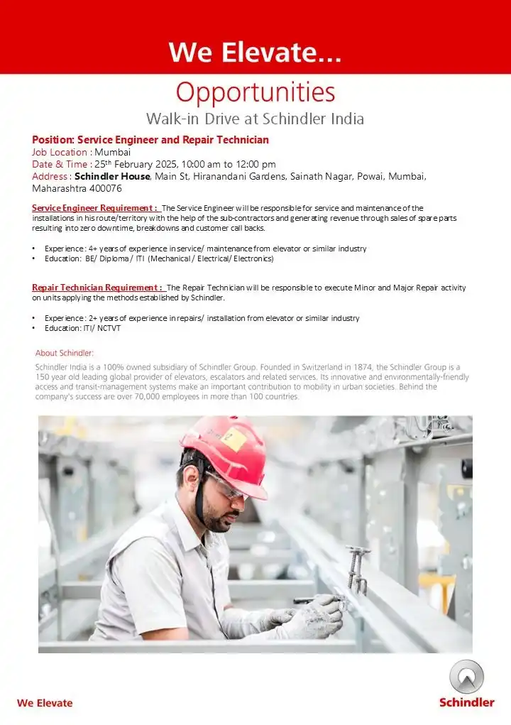 Walk-In Interview Jobs & Careers post
