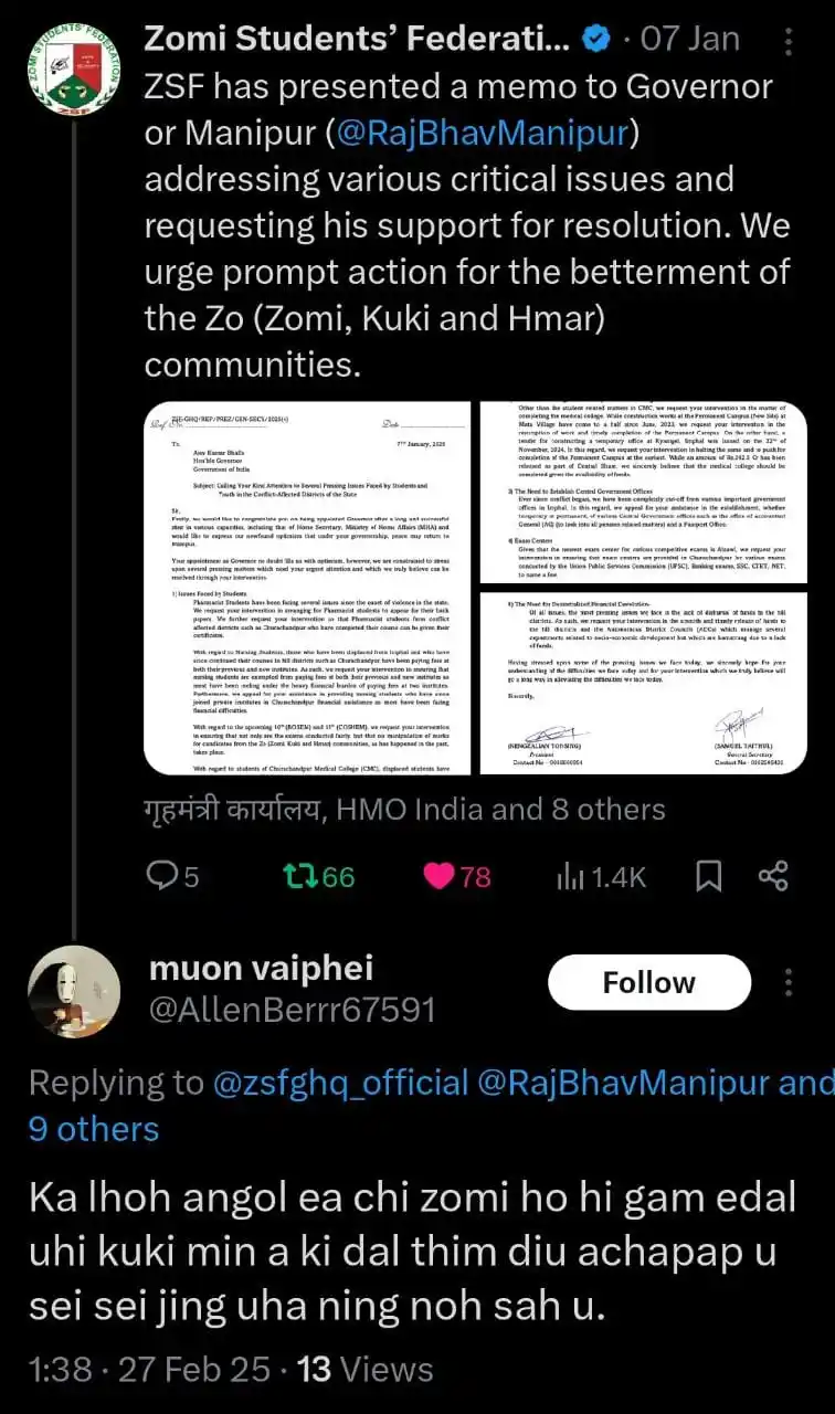 Image from ๐๐จ๐ ๐๐ฆ ๐๐ง๐๐ข๐ ๐ก๐ญ: *Let's make one thing clear about the Kuki tribe and its blind followe...