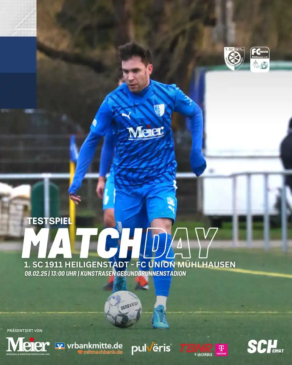 Image from 1. SC 1911 Heiligenstadt News: MATCHDAY AM SAMSTAG! 💙😍 TESTSPIEL ⏰ 13:00 UHR 🆚 FC UNION MÜHLHAUS...