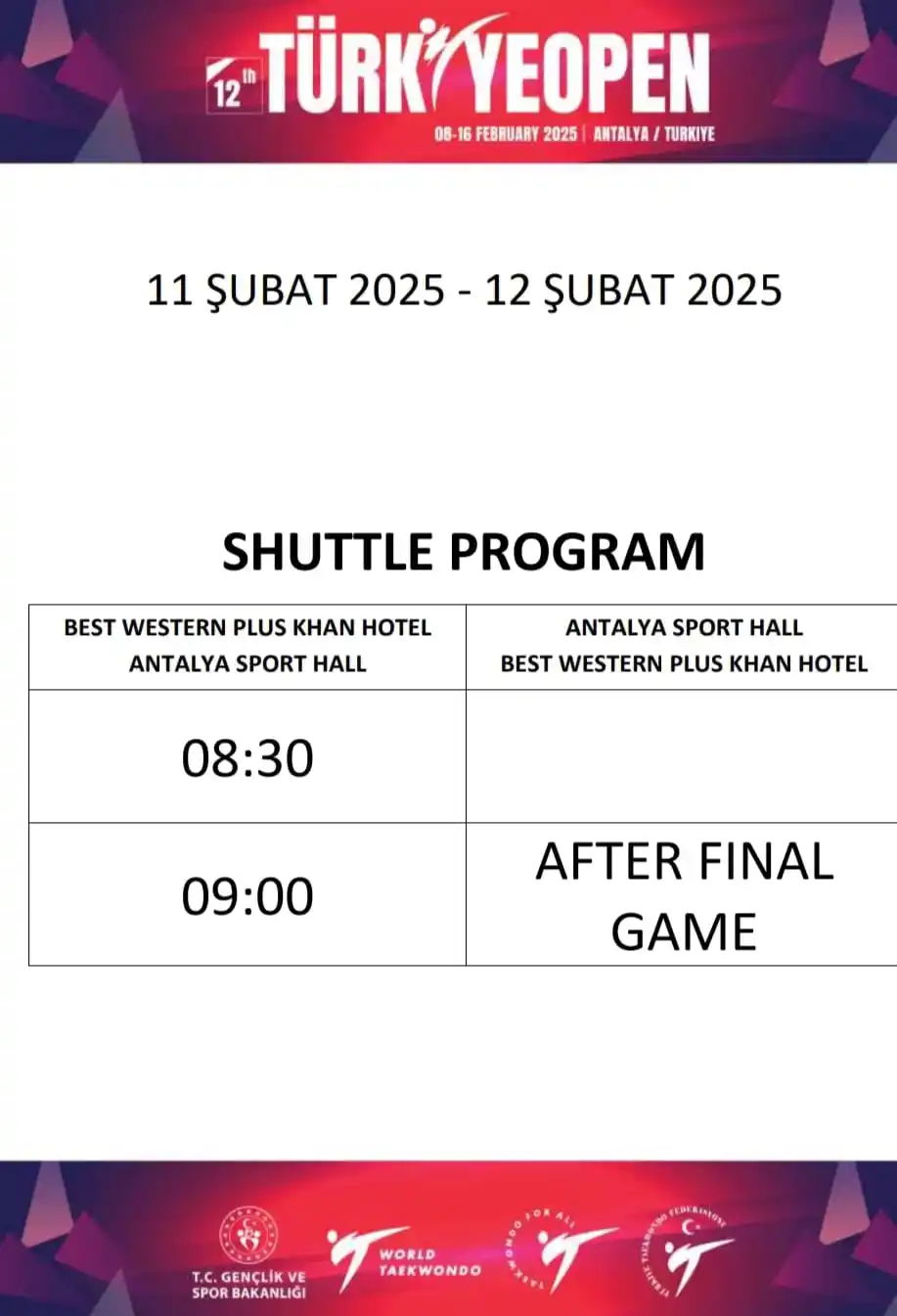 12th Turkish Open (2025) post