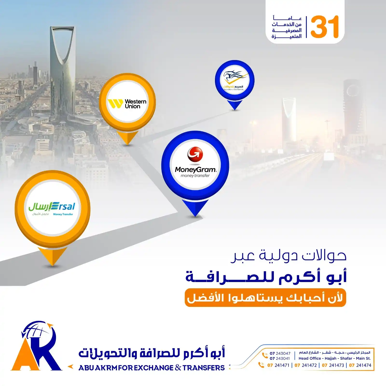 Image from ابو اكرم للصرافة والتحويلات شفر: حوالات خارجية في لحظات عبر ابو اكرم للصرافة ...