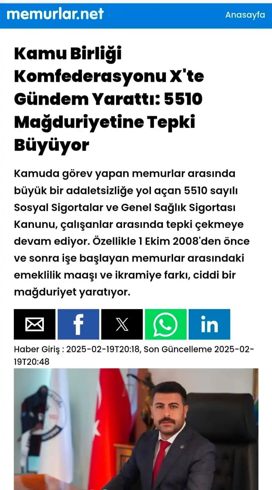 Image from Adil Haber-Sen: Kamu Birliği Konfederasyonu X’te Gündem Yarattı: 5510 Mağduriyetine Te...