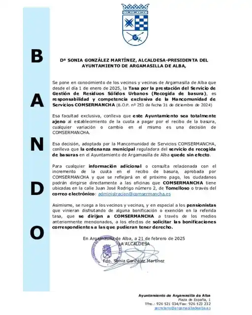 Agenda y eventos del Ayuntamiento de Argamasilla de Alba post