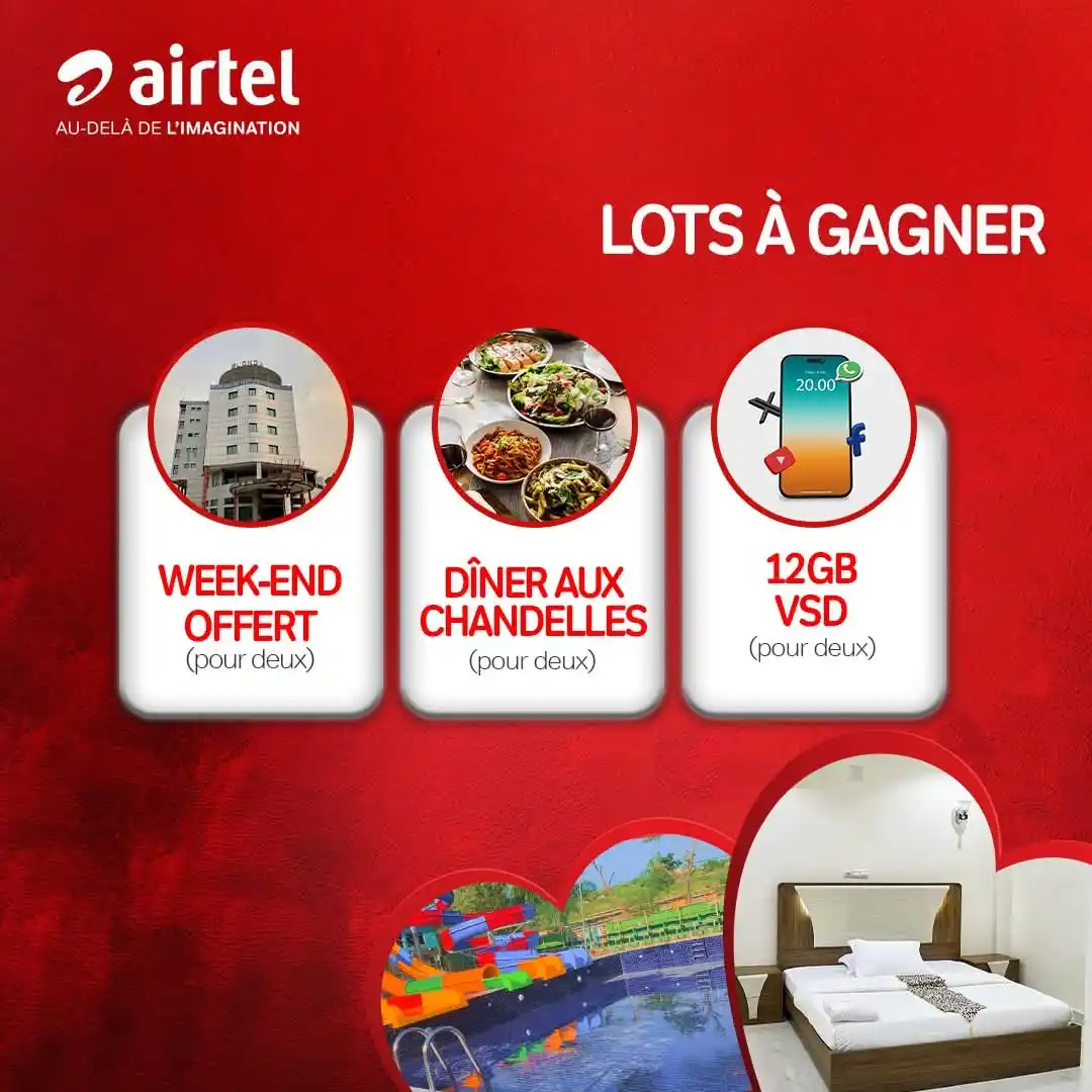 Image from Airtel Congo B: 🎯 LOTS À GAGNER :  ❤ 1 week-end à la Résidence ELONDA pour chacun des...