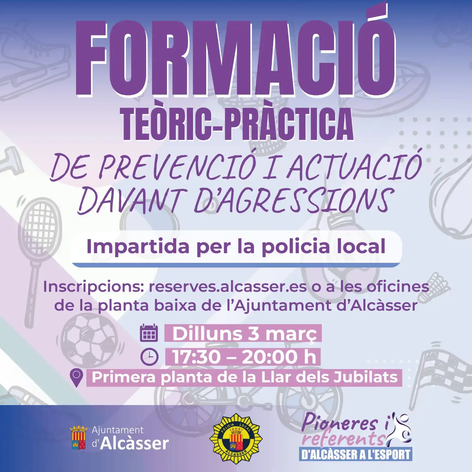 Image from AJUNTAMENT D'ALCÀSSER: FORMACIÓ DE PREVENCIÓ I ACTUACIÓ DAVANT AGRESSIONS 📝 Dins de la prog...