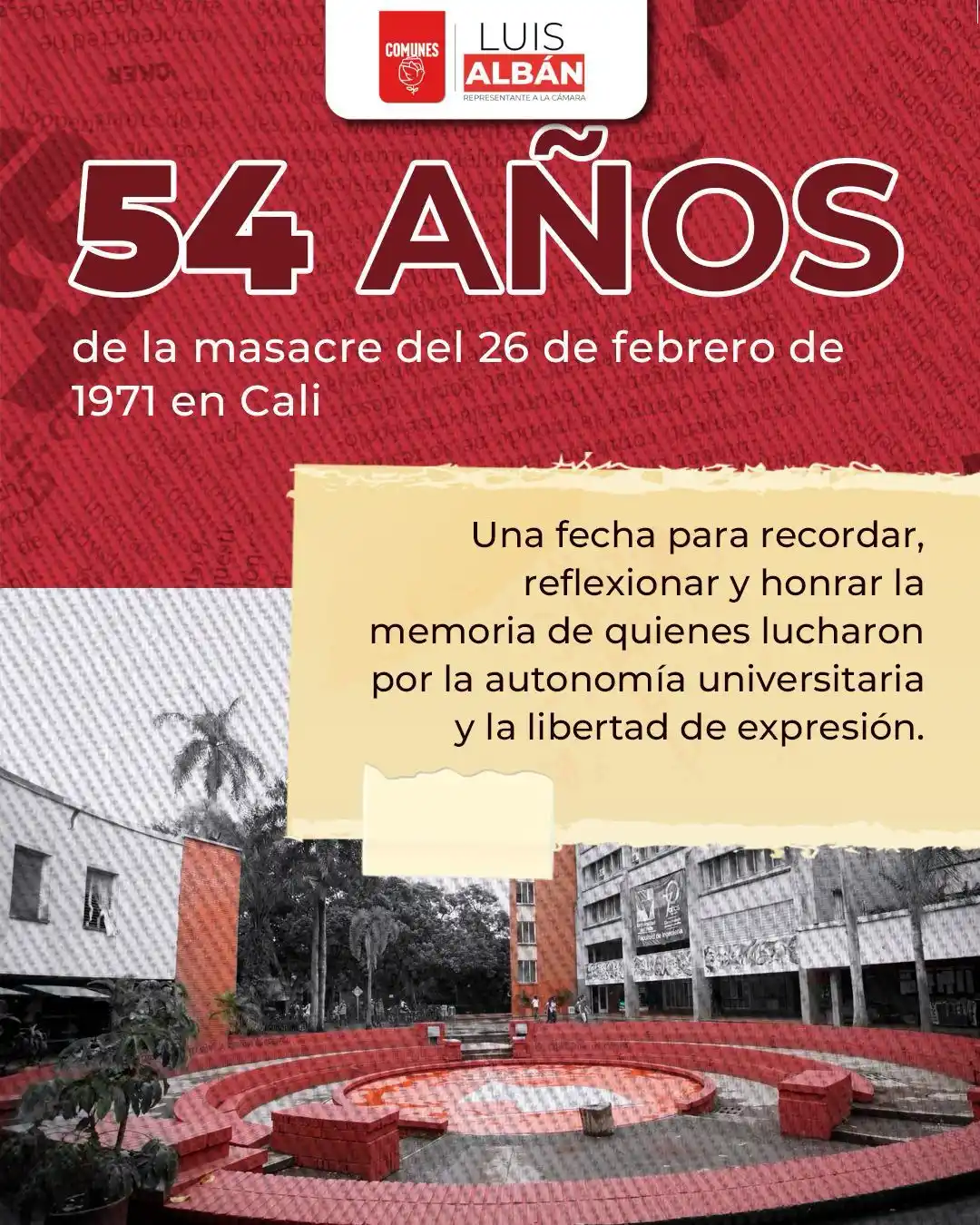 ¡Albán presente! post