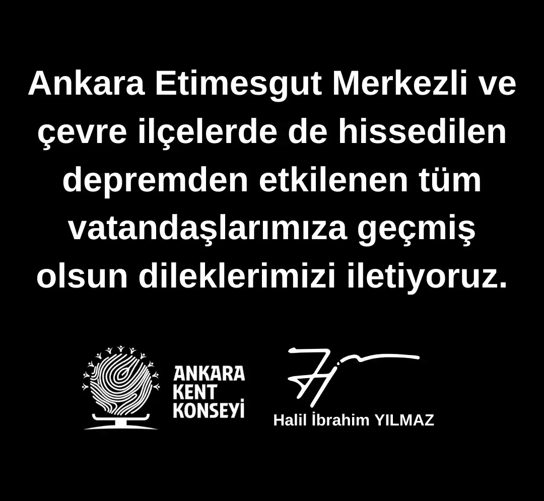 Image from ANKARA KENT KONSEYİ: *Ankara Etimesgut Merkezli ve çevre ilçelerde de hissedilen depremden ...