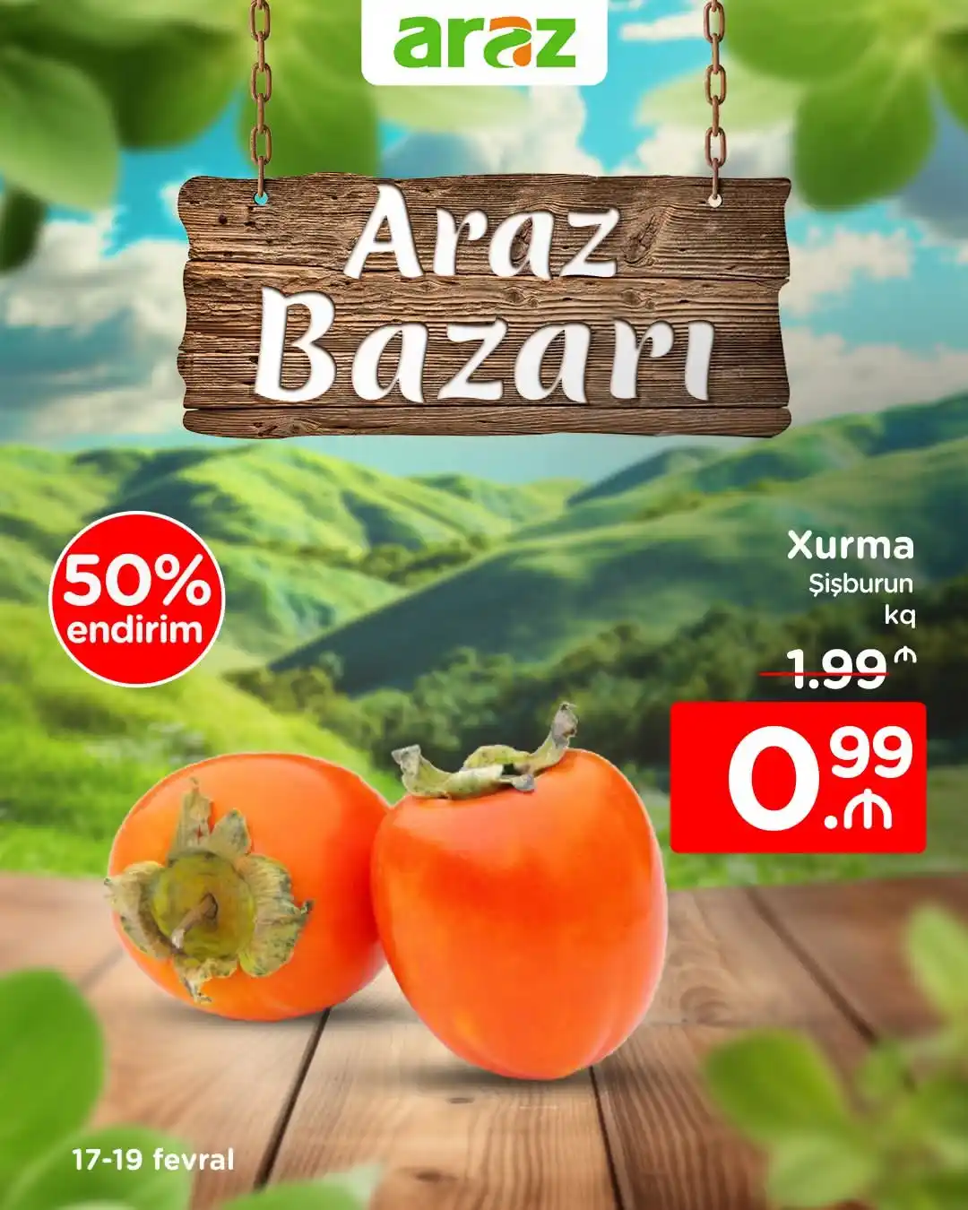 Image from Araz Supermarket: “Araz” bazarında endirimlər var 😍 Dəyərli izləyicilərimiz, 17-19 fev...