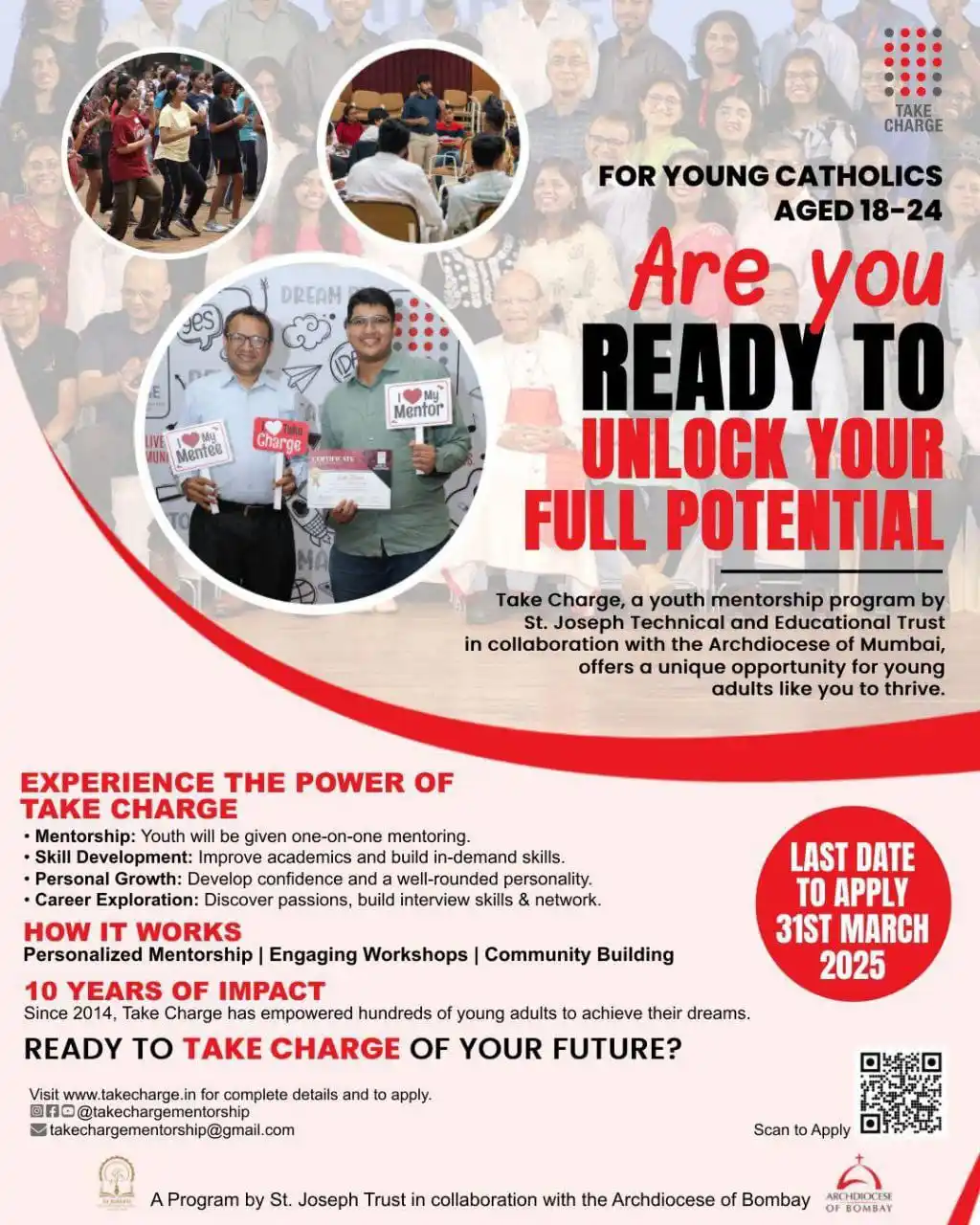 Image from Archdiocese of Bombay Official: For details and registration visit takecharge.in...