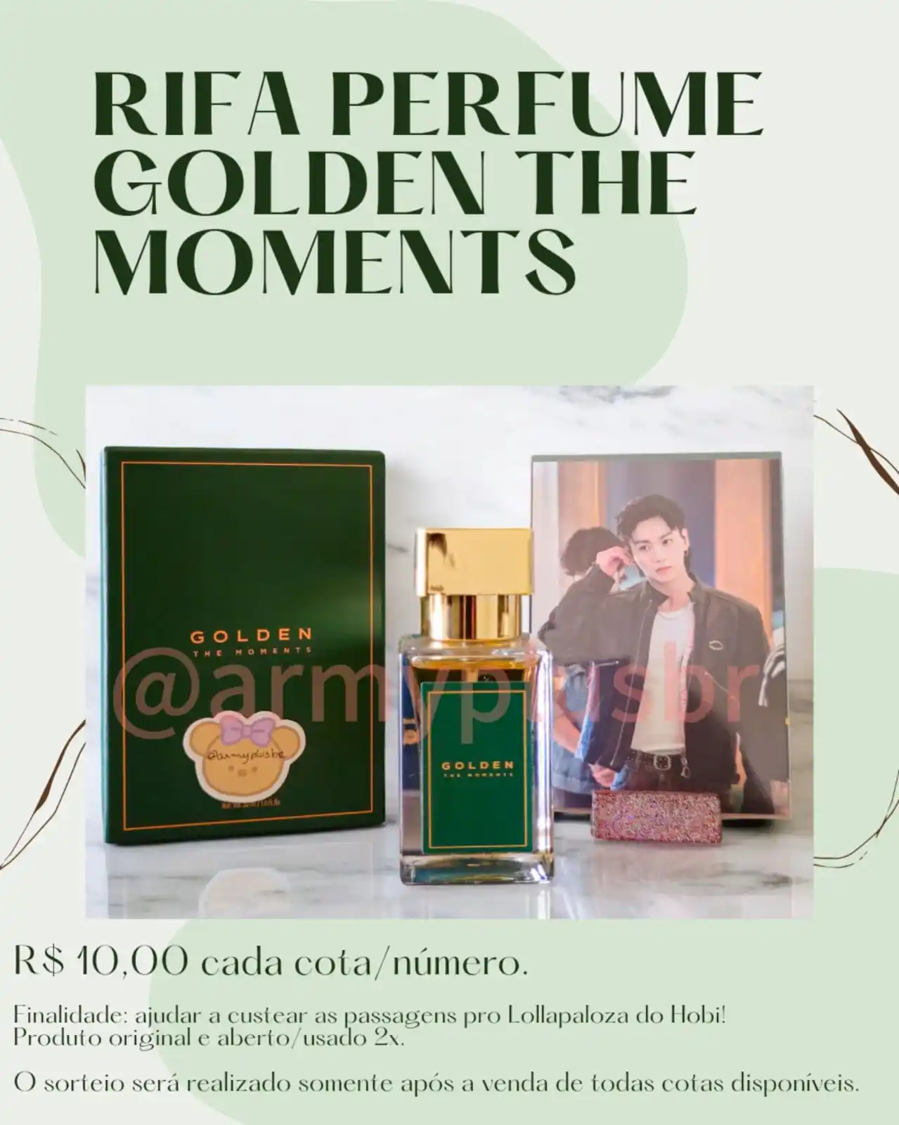 Image from • ARMY+ BR -  ⟬⟭ ⟭⟬ OT⁷: Vim rifar meu tesouro mais precioso [com dor no coração kkkk], o *Perf...