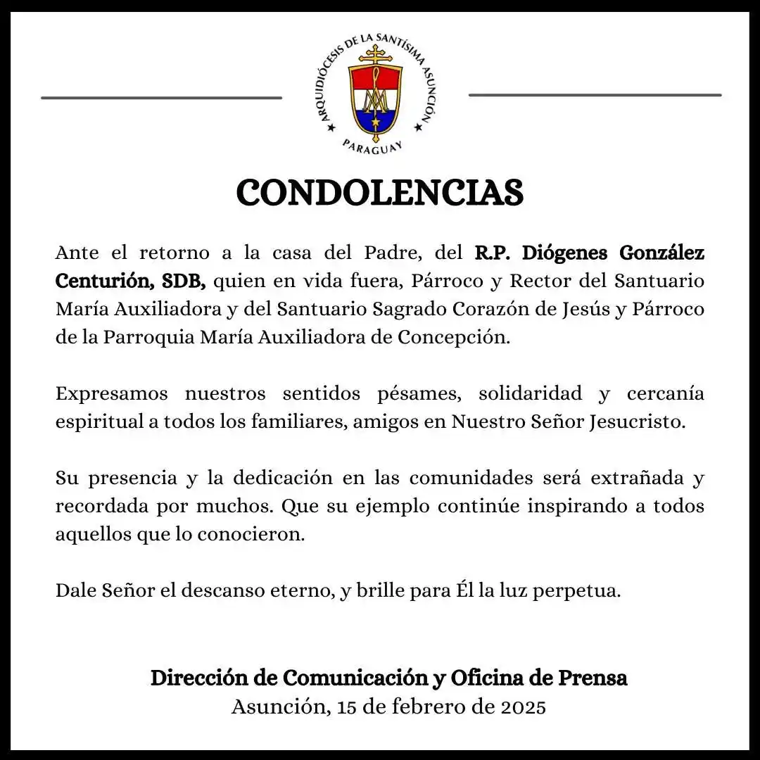 Arzobispado de Asunción post