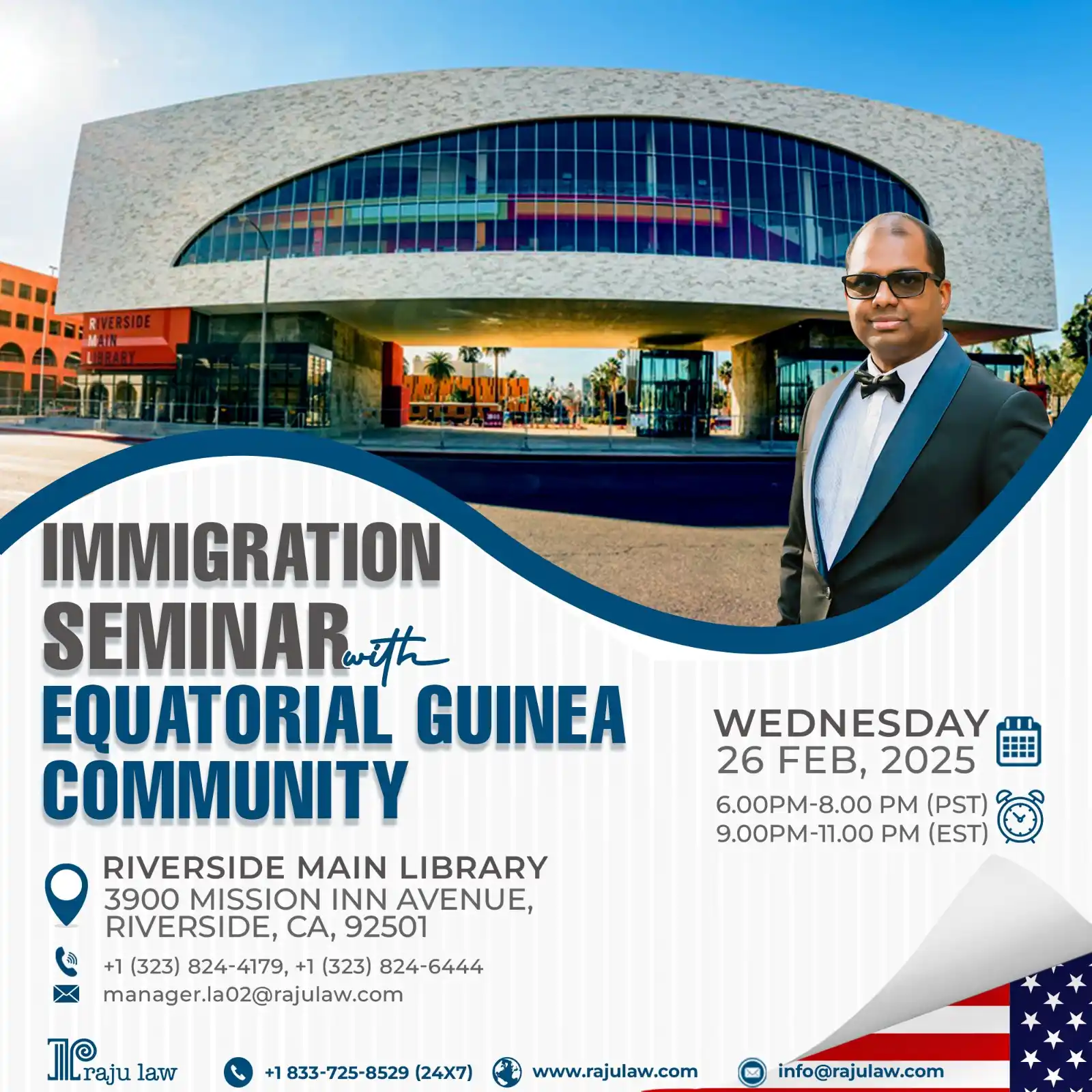 Image from Attorney Raju Mahajan & Associates: Join Attorney Raju for an Immigration Seminar tailored to the Equatori...