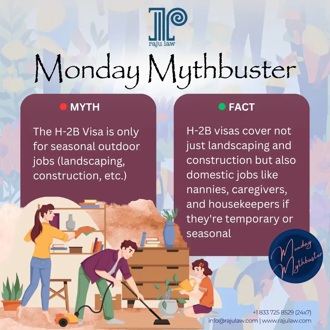 Image from Attorney Raju Mahajan & Associates: Many people assume that the H-2B visa is only for seasonal outdoor job...