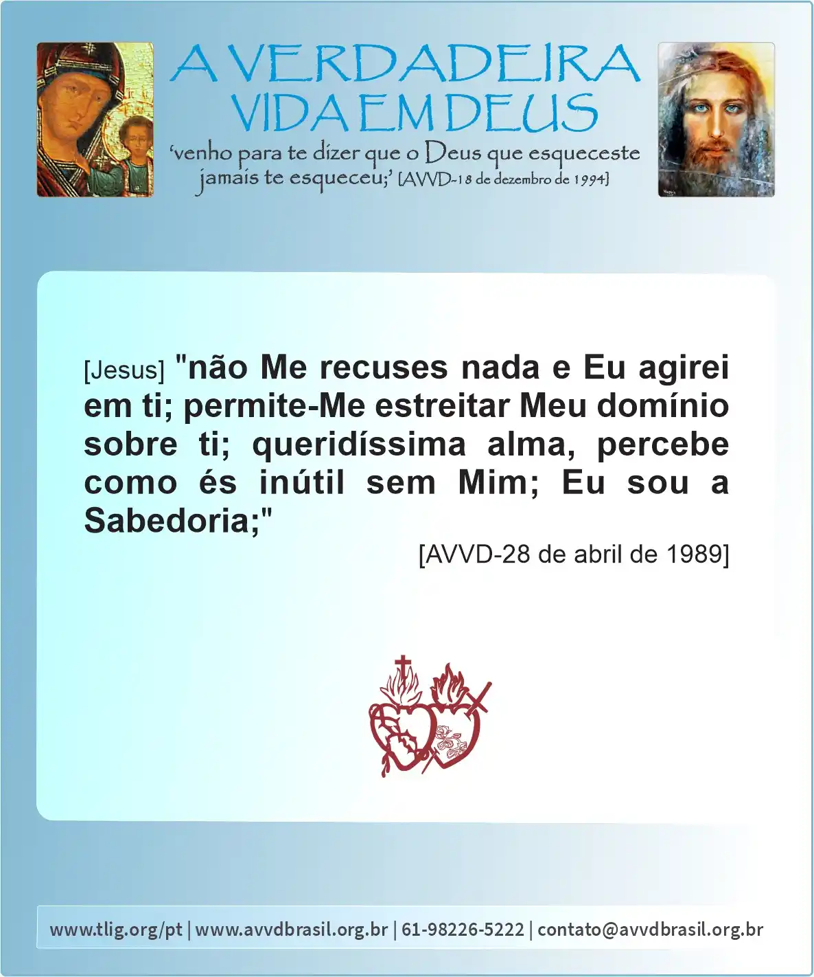 AVVDBrasil: Nossos Dois Corações triunfarão post
