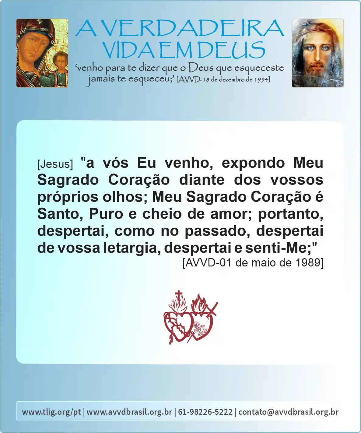AVVDBrasil: Nossos Dois Corações triunfarão post