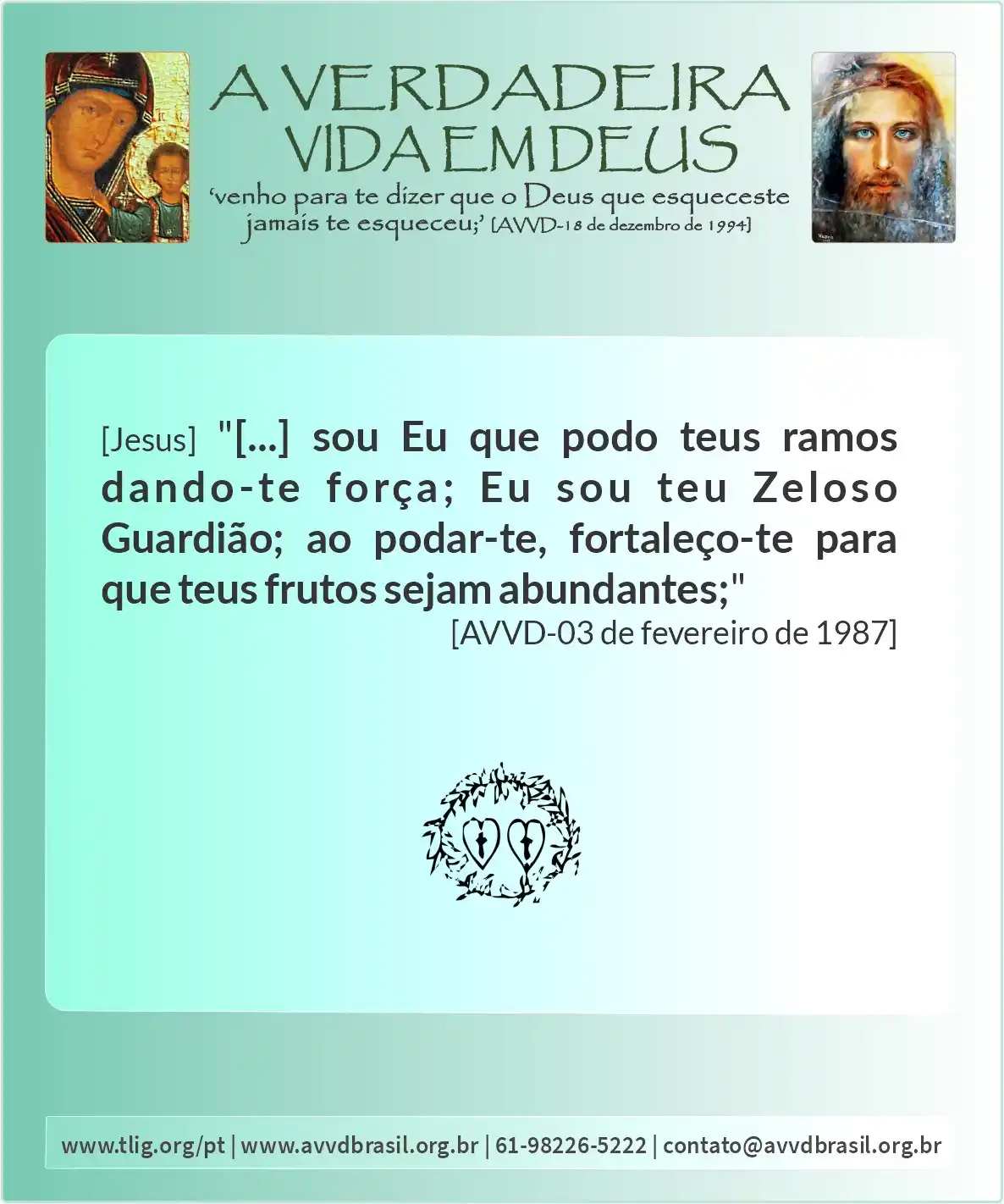AVVDBrasil: Nossos Dois Corações triunfarão post