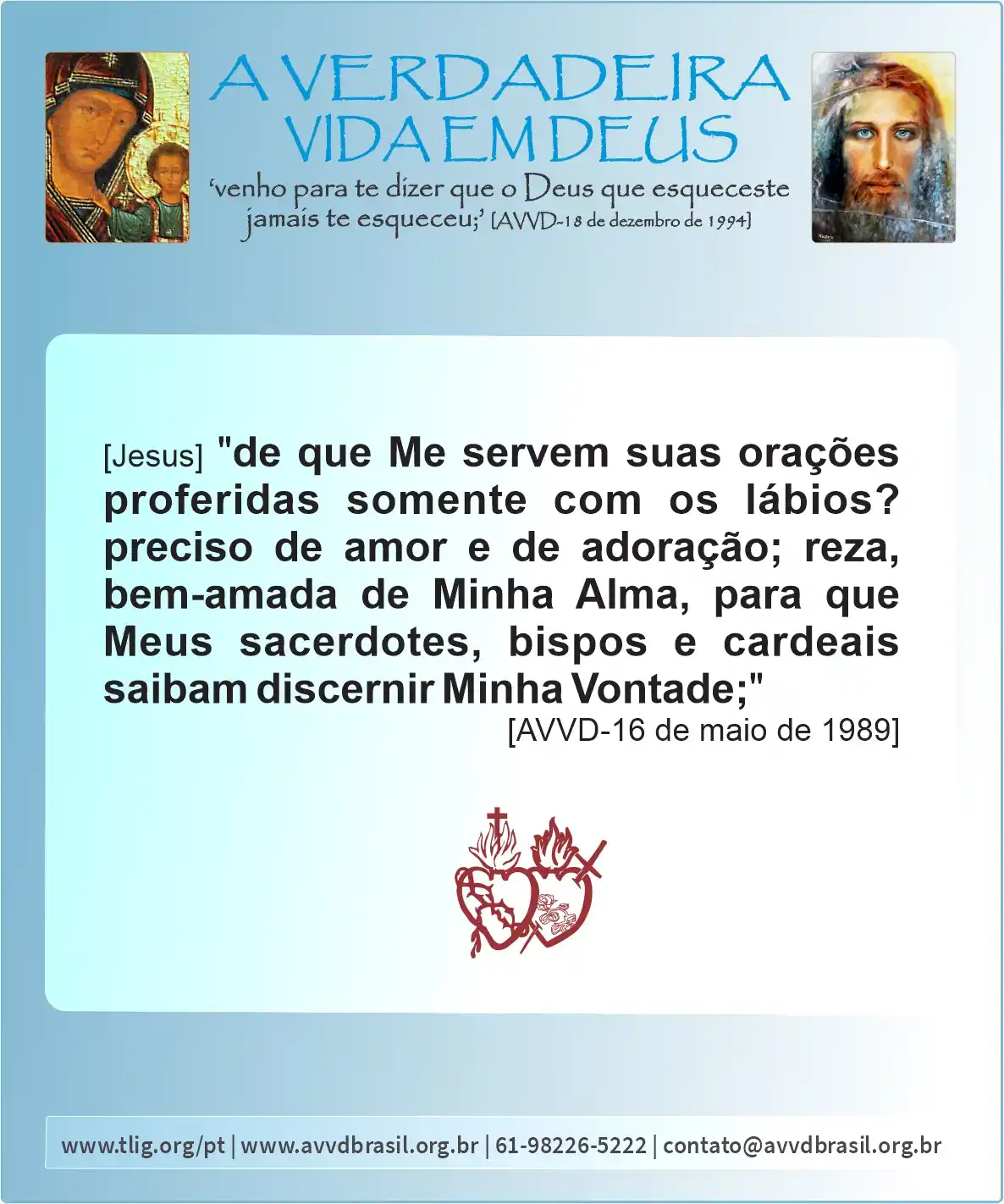 AVVDBrasil: Nossos Dois Corações triunfarão post