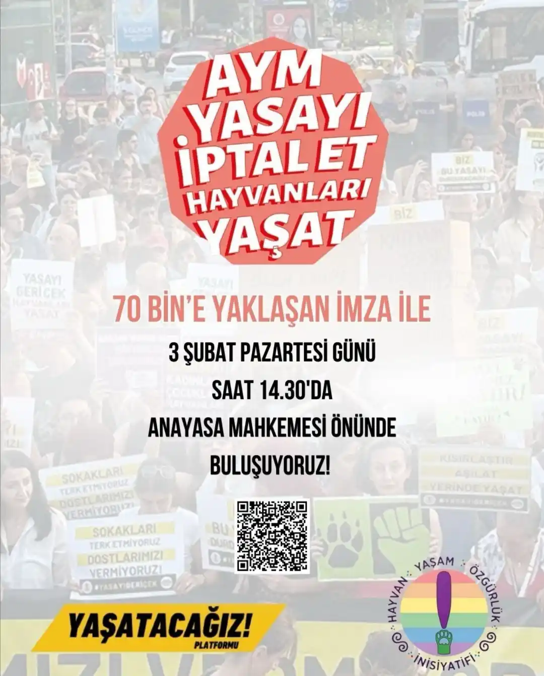 Image from AYM Yasayı İptal Et Hayvanları Yaşat!: Katliam yasası iptal edilsin diyerek Anayasa Mahkemesine yazdığımız aç...