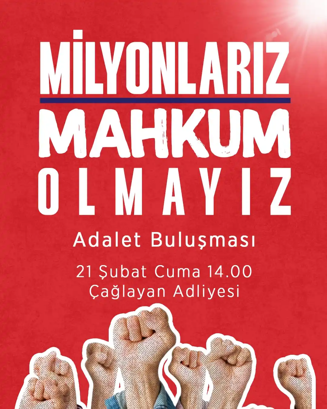 Image from AYM Yasayı İptal Et Hayvanları Yaşat!: 📢 21 Şubat cuma, yarın *14.00'te* biz de Çağlayan'da olacağız. Yaşa...
