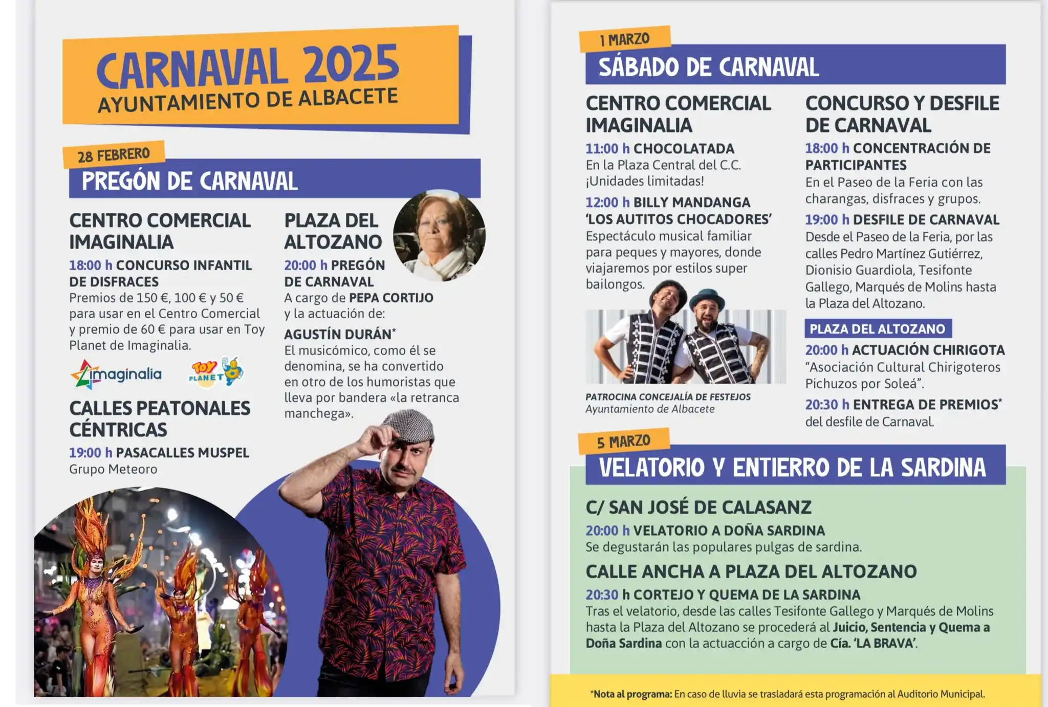 Image from Ayuntamiento de Albacete: 🎭✨ ¡El Carnaval de Albacete ya está aquí! 🎉 No te pierdas la program...