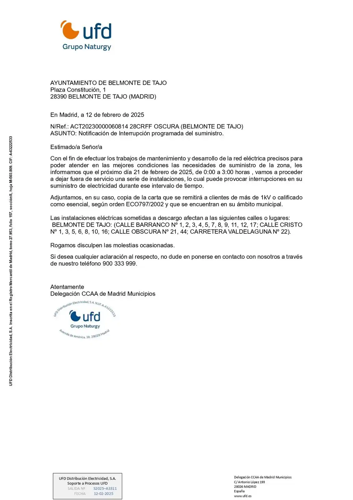 Ayuntamiento de Belmonte de Tajo post