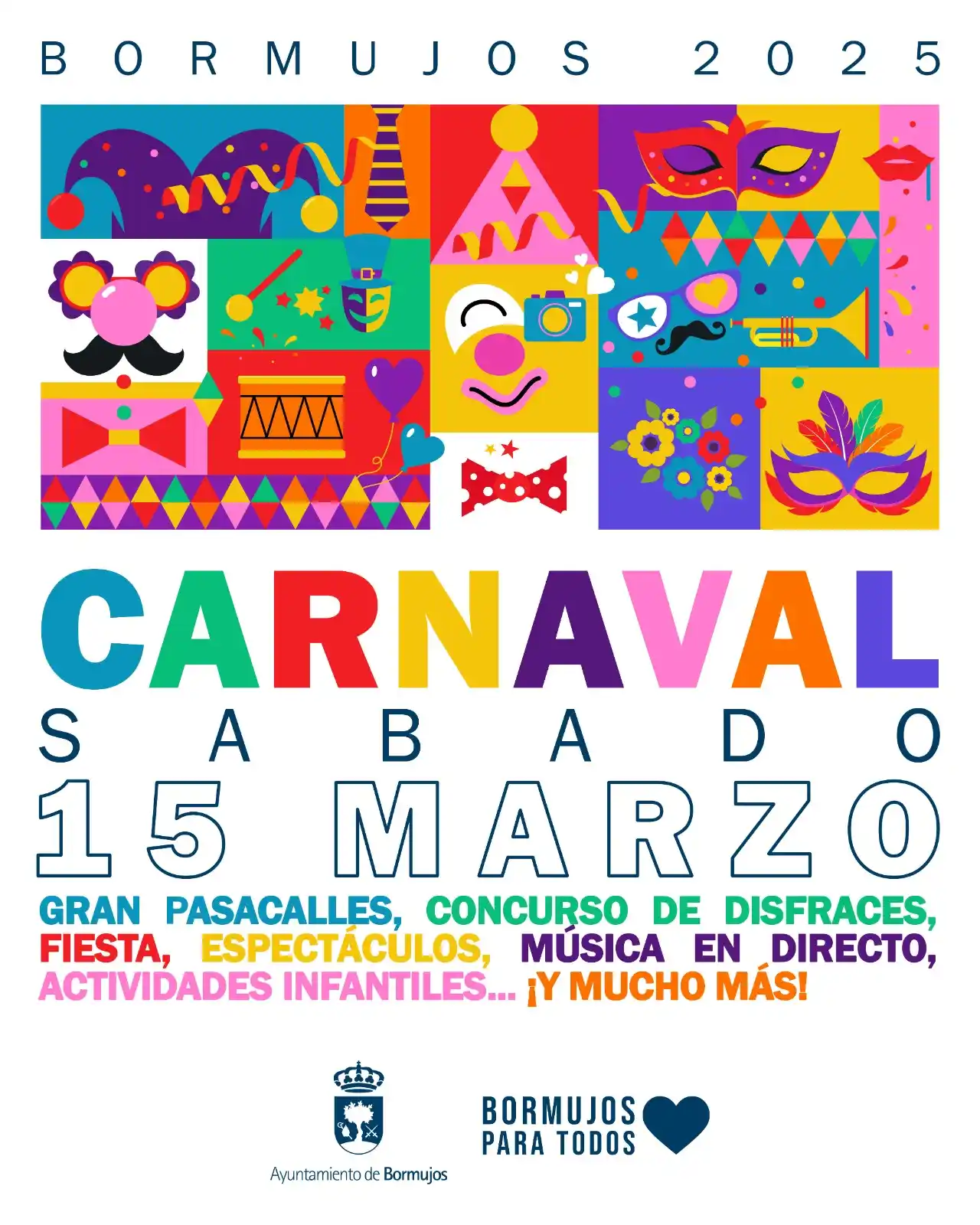 Image from Ayuntamiento de Bormujos: 🧞♂️🧚♂️🧙♂️🦸♀️¡¡Prepara ya tu disfraz!! 🥳El sábado 15 de marzo ...