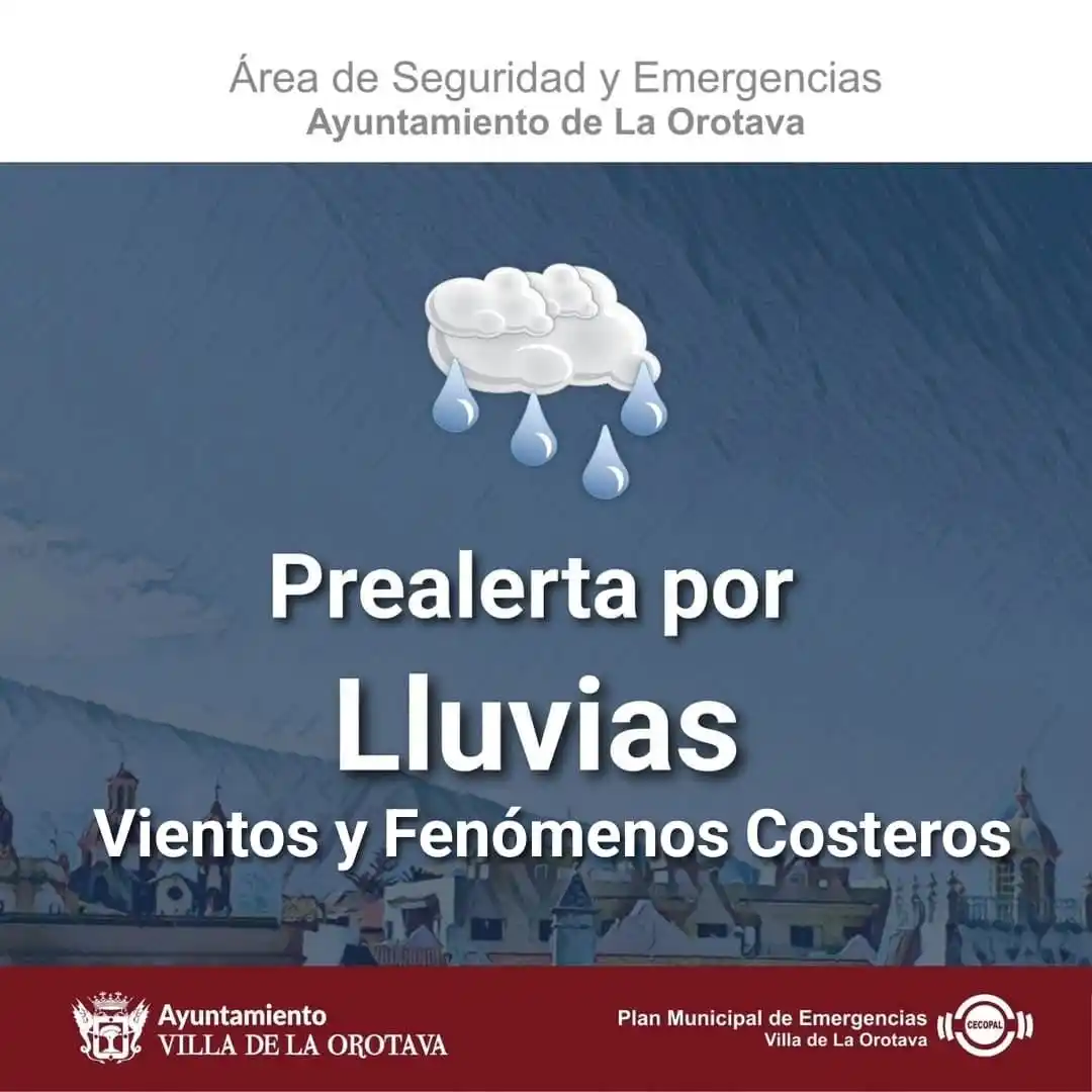 Image from Ayuntamiento de La Orotava: ℹ️ 🌧 𝗣𝗿𝗲𝗮𝗹𝗲𝗿𝘁𝗮 𝗽𝗼𝗿 <a class="text-blue-500 hover:underlin...