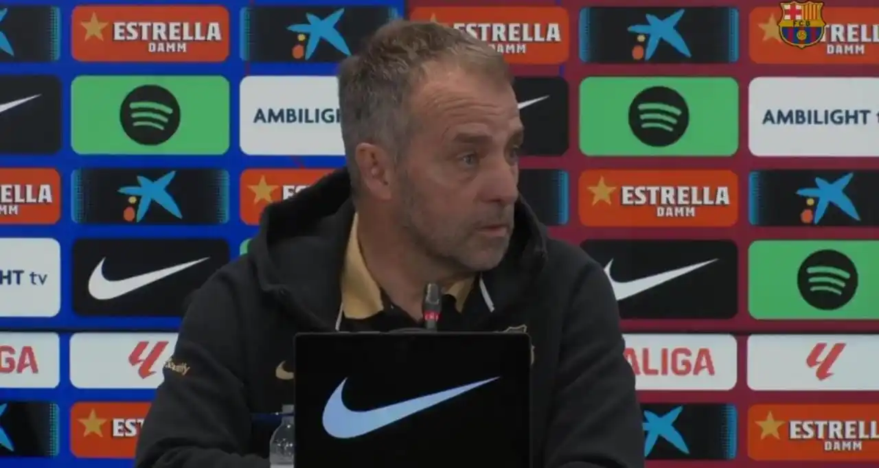 Image from Barca Stuff Indonesia: Konferensi pers Hansi Flick jelang pertandingan La Liga melawan Real S...