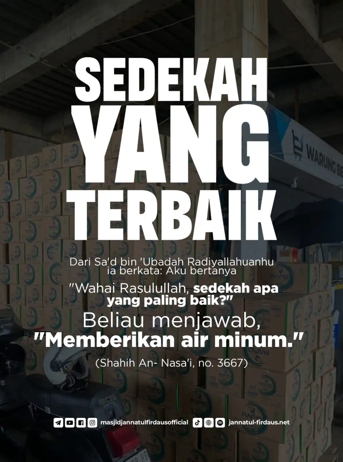 Image from catatanku 🍀: SEDEKAH YANG TERBAIK 🍀🌧️🌧️🍀🍀🍀🍀🥀 Dari Sa'd bin 'Ubadah Radiya...