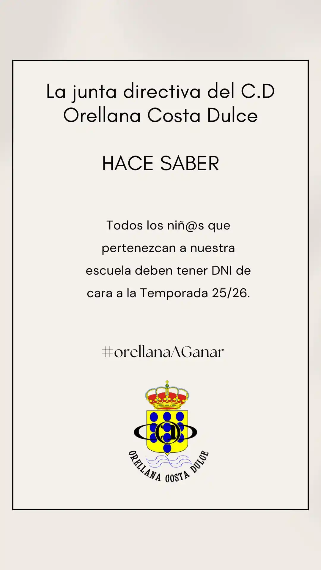 CD Orellana Costa Dulce post