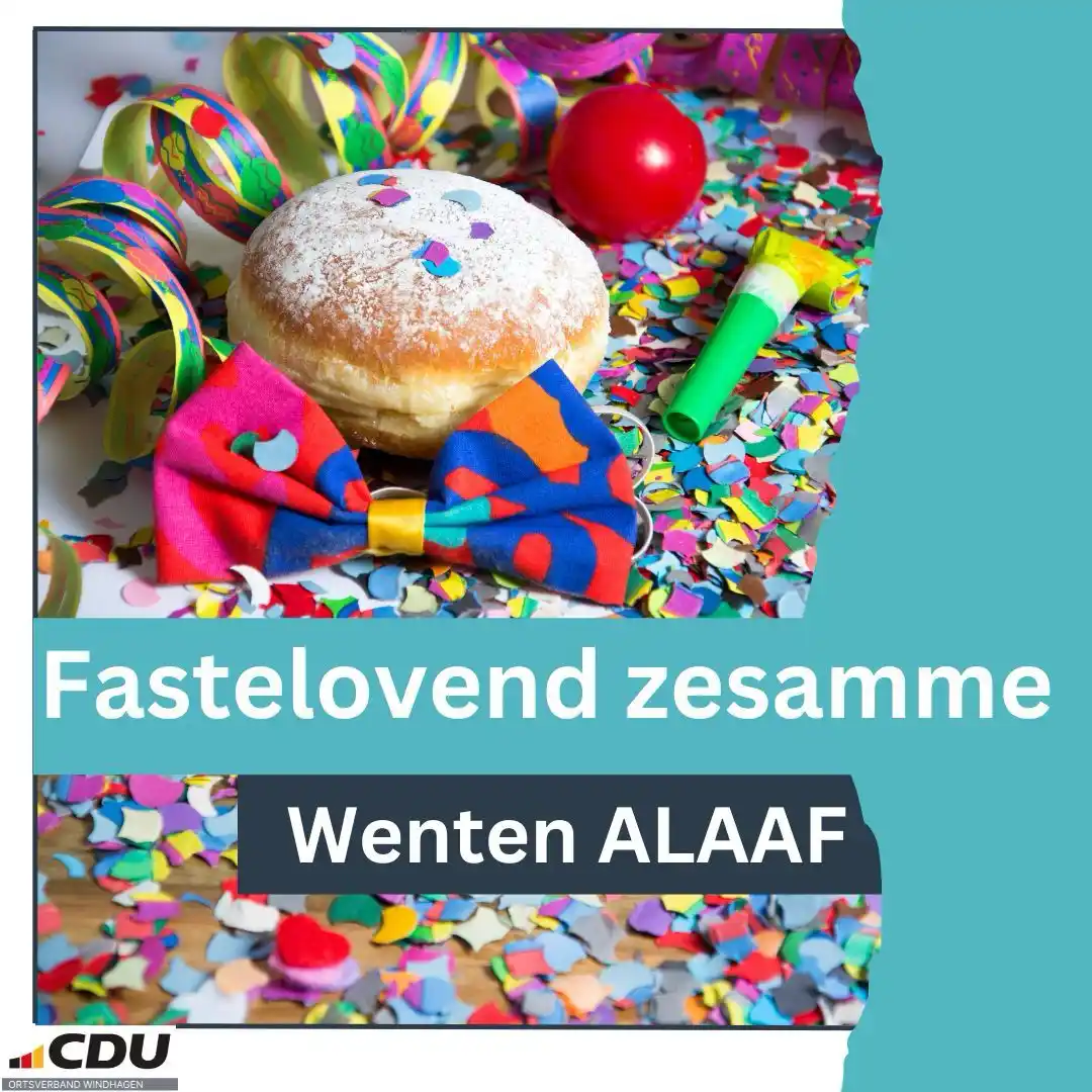 Image from CDU Windhagen: 🎉 Fastelovend jeht op die Zielgerade! 🎭🥳 Weiberfastnacht es do, un...