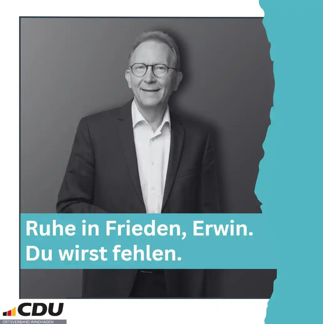 Image from CDU Windhagen: In tiefer Trauer um Erwin Rüddel 🖤 Fassungslos und mit schwerem Herz...