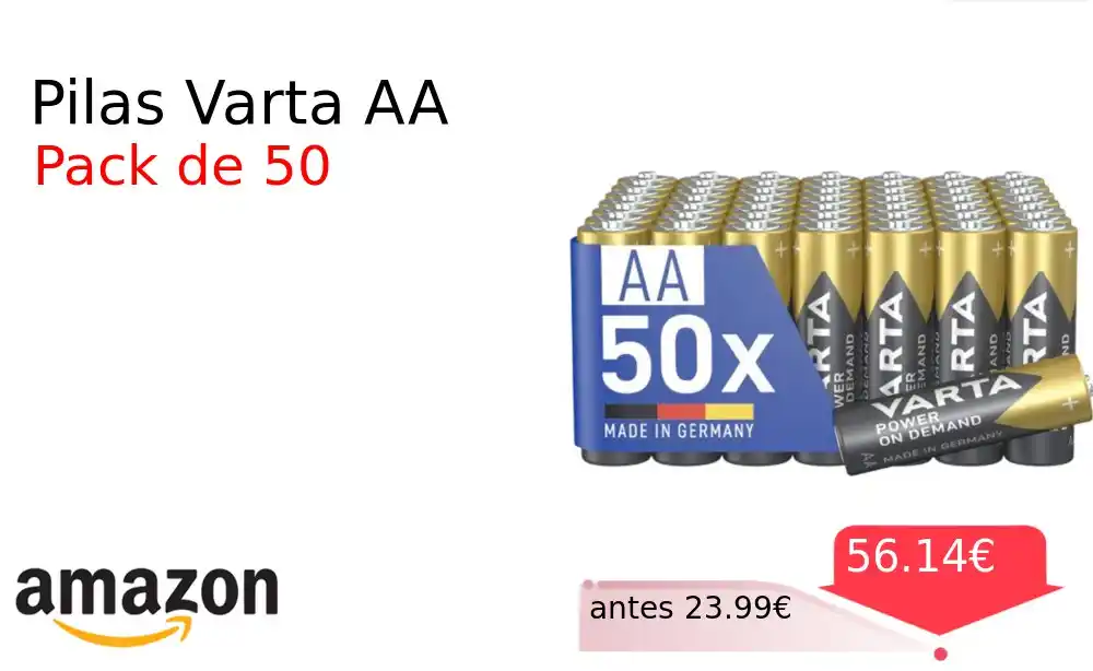 Image from CholloYa: 📛Precio Ya 56.14€❗️ (PVP: +23.99€) ✨Pilas AA VARTA Power on Demand, a...