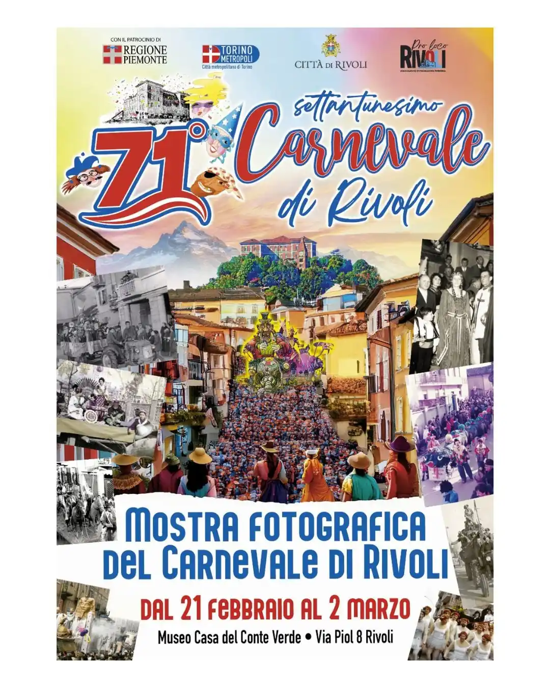 Image from Città di Rivoli: 🎭 *Mostra 71° Carnevale Rivolese – Un tuffo nella storia* 🎭 Il Carn...
