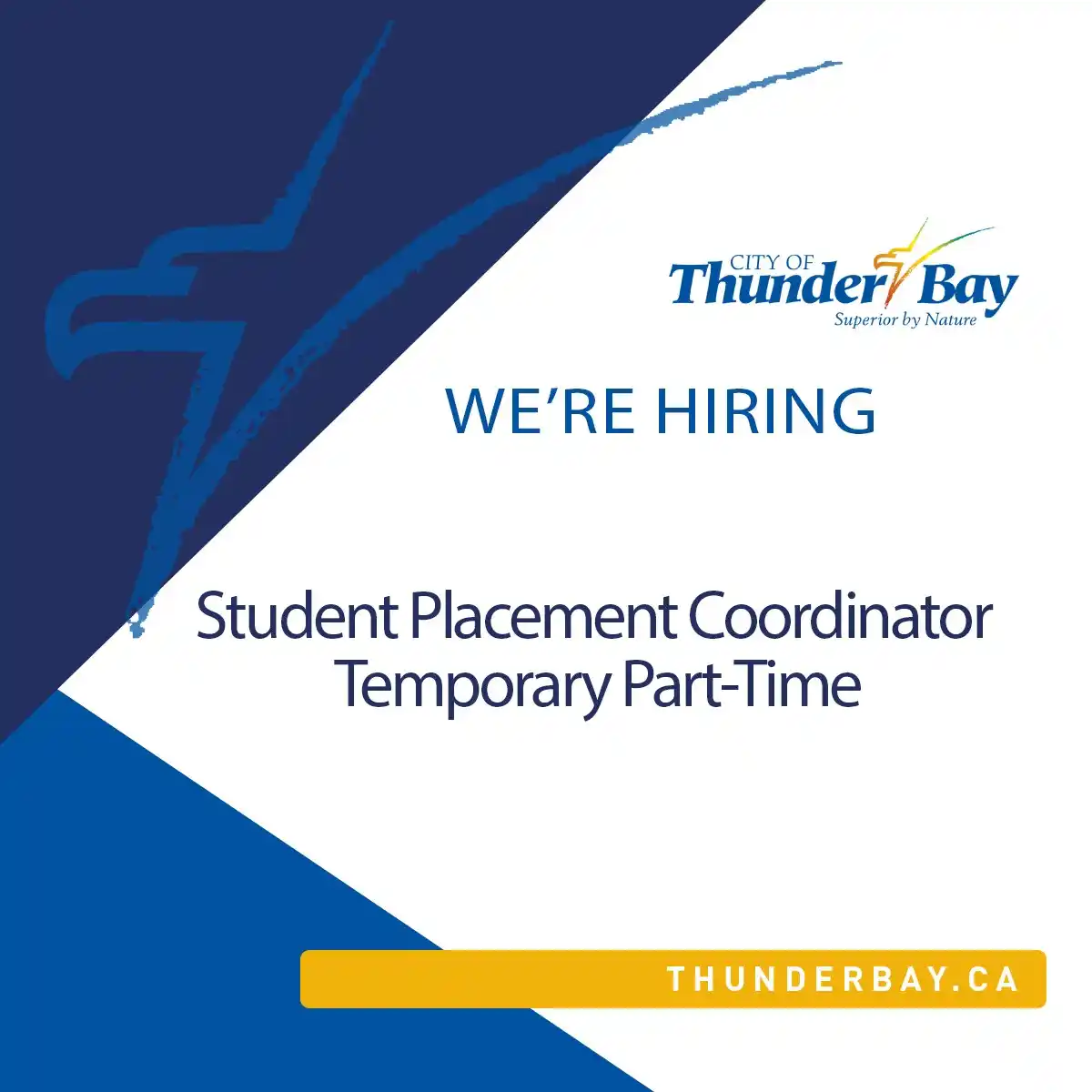 City of Thunder Bay Municipal Jobs post