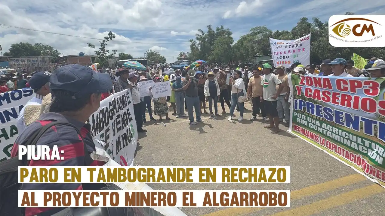 Image from CooperAcción Perú Info: 🔴Alerta OCM | Pobladores de Tambogrande iniciaron un paro pacífico co...