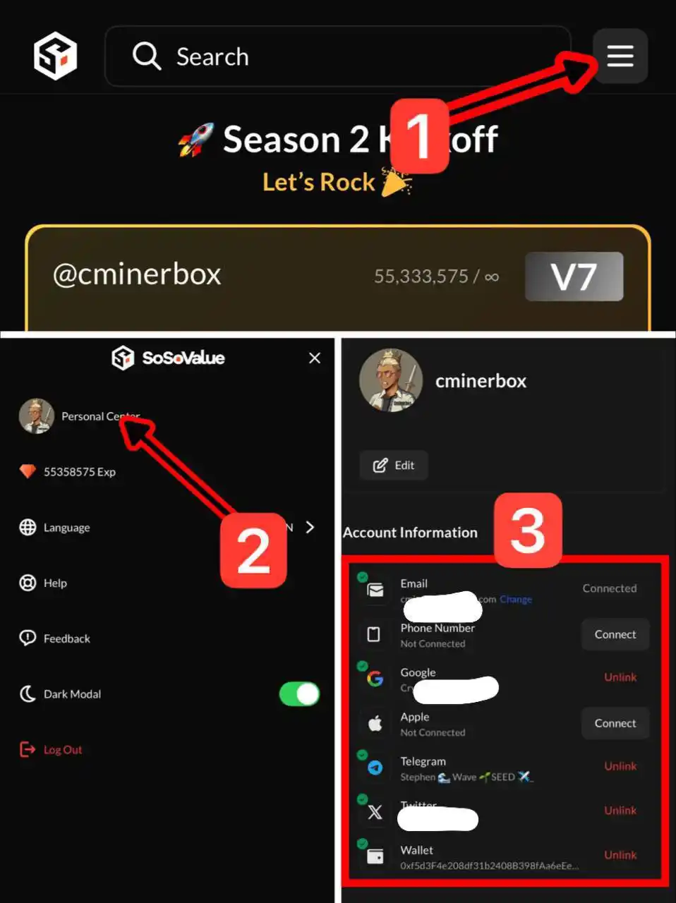Image from Crypto Airdrop Hunter 🤑: How to connect Wallet in SoSo follow the steps 👆 25-Feb is the last...