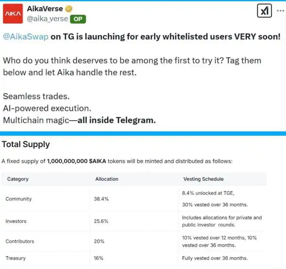 Image from Crypto Community: AikaVerse Airdrop Join AikaSwap Early Tester Registration now! Suppor...