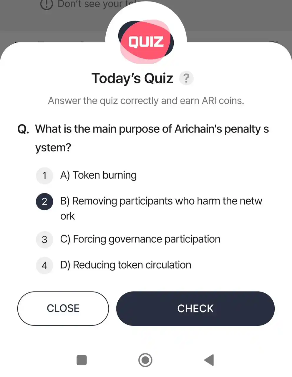 Image from Crypto Republik 🐵🍌: Today’s ari wallet quiz answer Download ari wallet from PlayStore or...