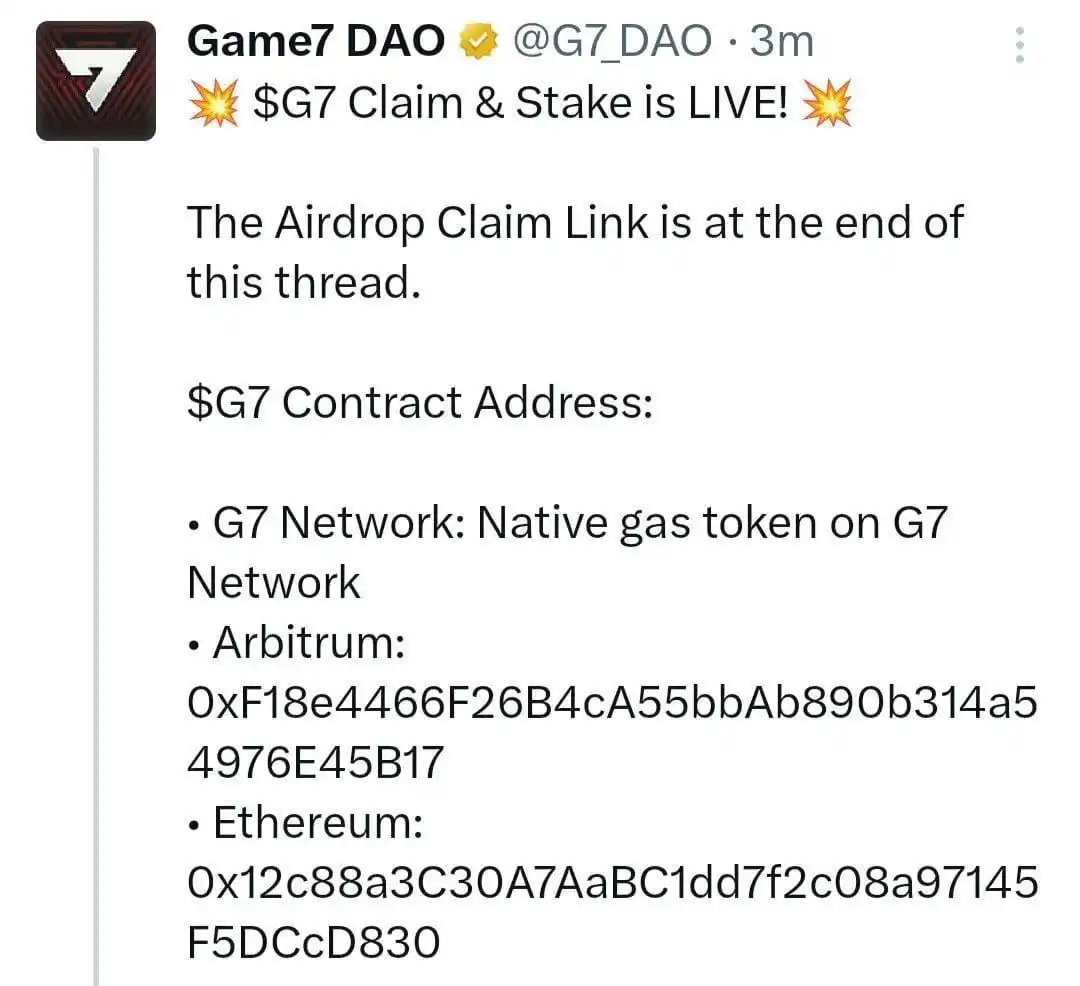 Image from Crypto Urdu Official: Game 7 Claim Live 👀 ▶️Link :- http://app.game7.io/claim...