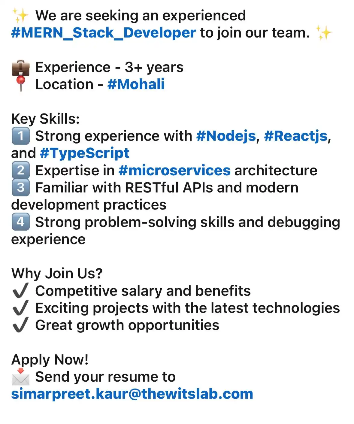 DAILY JOB UPDATES post