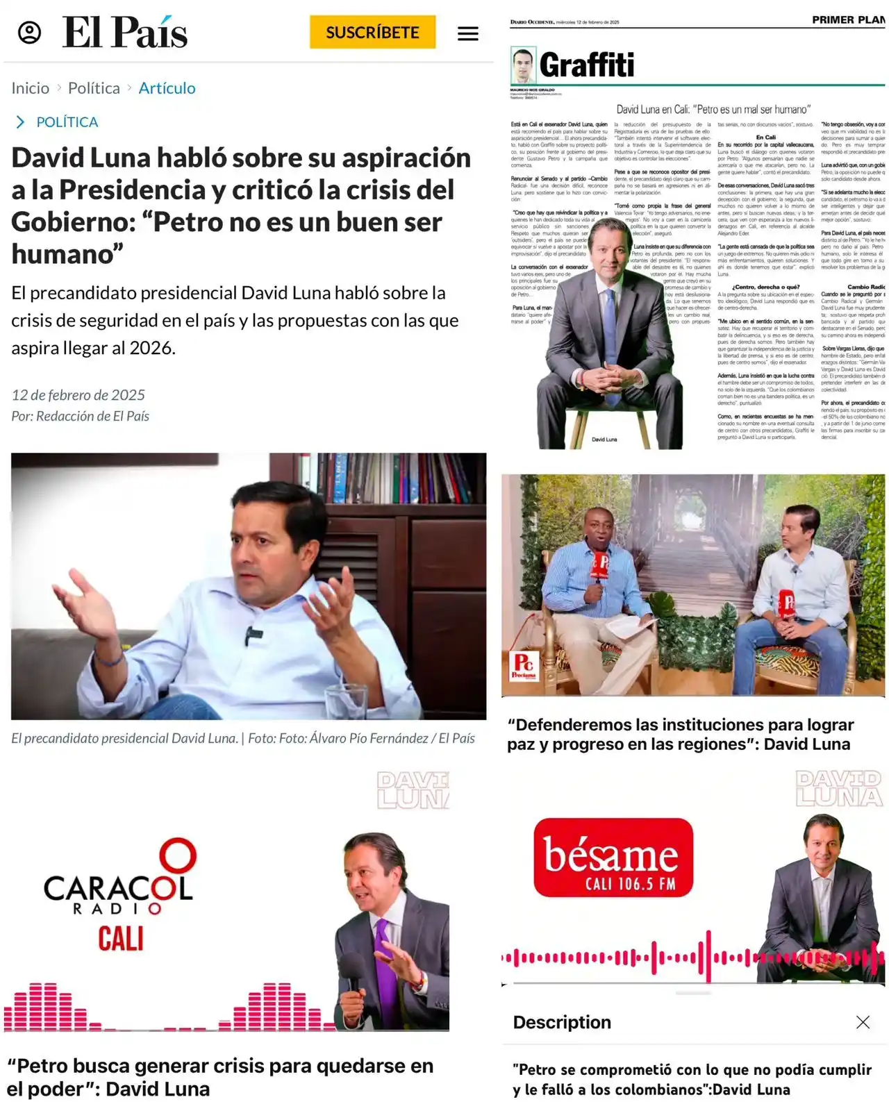 David Luna. Presidente 2026 - 2030 post