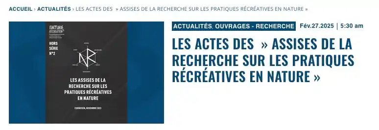 Image from Decideurs du sport PB: Les actes des " assises de la recherche sur les pratiques récréatives ...