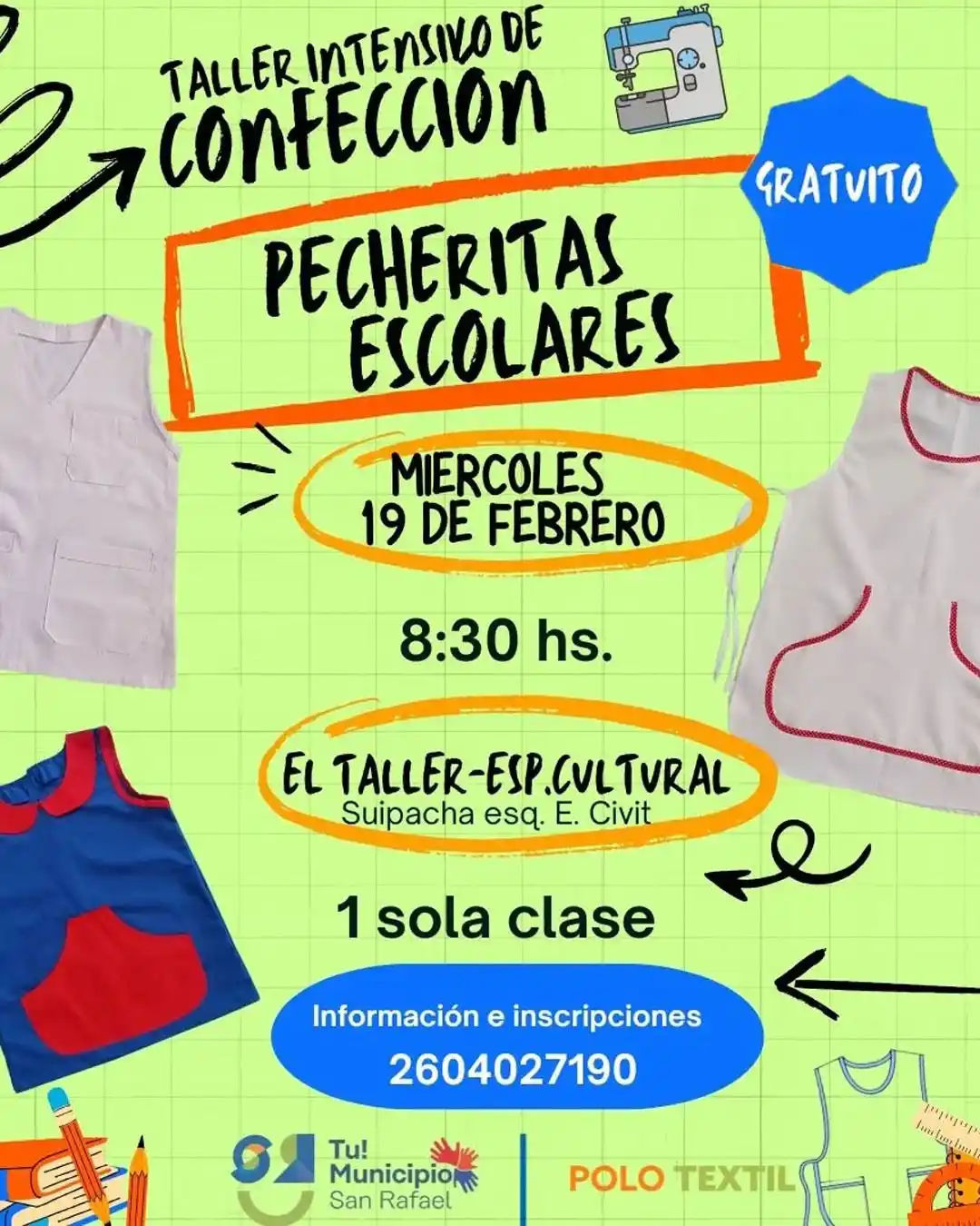 Image from Dial RadioTV 📻📲 : *TALLERES GRATUITOS: MOCHILAS Y PECHERAS* El Polo Textil te invita a ...