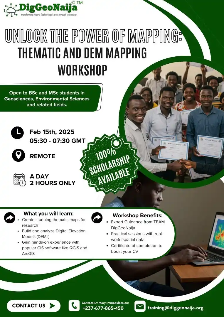 Image from DigGeoNaija: *Now Open to Participants Across Africa!📣* Our Thematic & DEM Mappin...