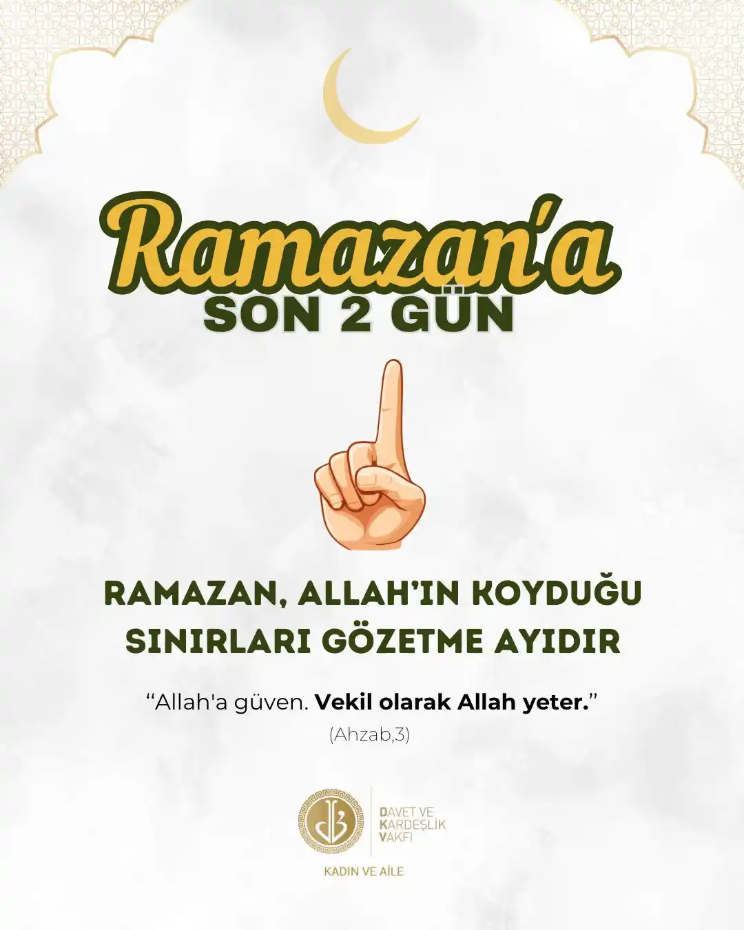 Image from DKV-KADIN VE AİLE: Ramazan’a Son 2 Gün! Ramazan, sadece oruç tutmak değil; aynı zamanda ...
